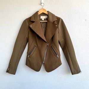 H&M | Cropped Olive Wool Jacket